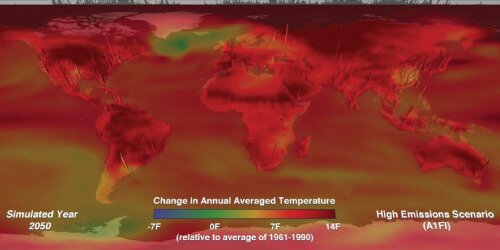 An image of a climate model