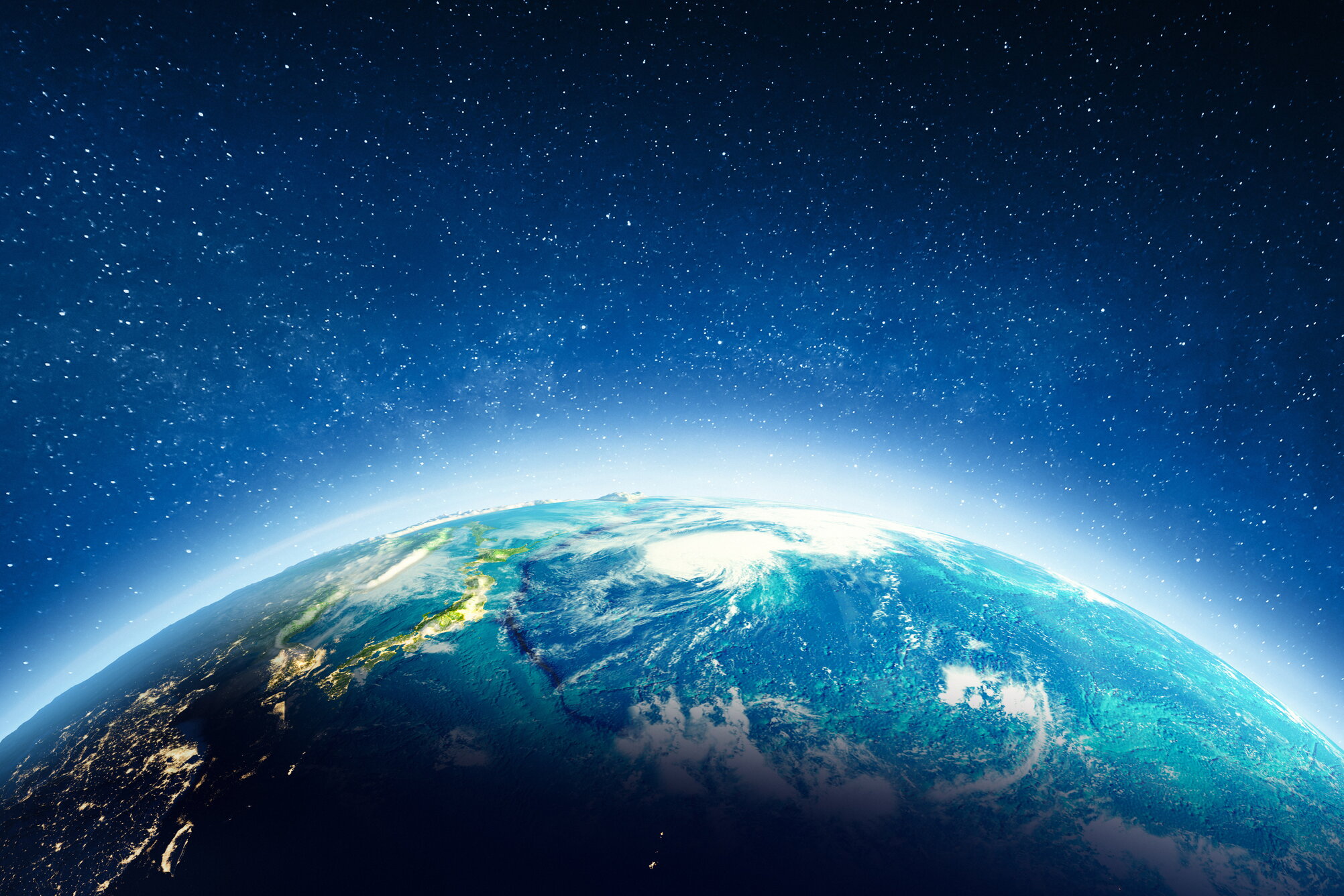 The earth as seen from space.