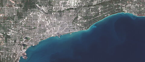 aerial view of coastline