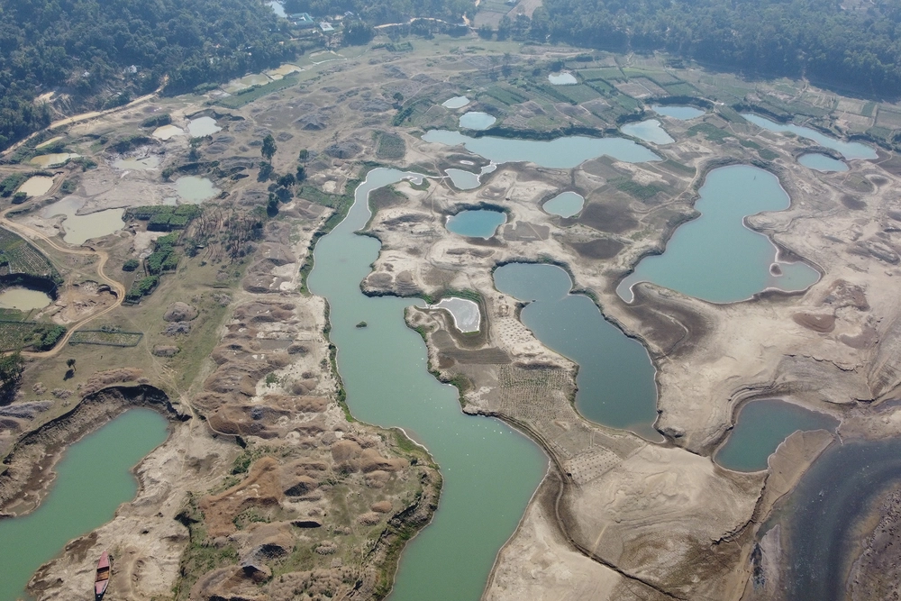 Remnants of resource mining in Bangladesh.
